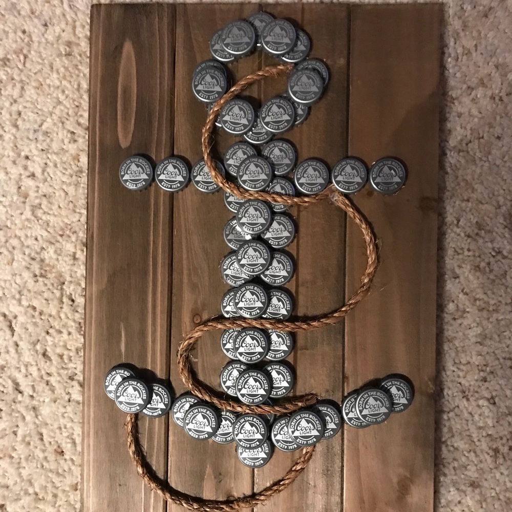 Beer bottle cap anchor !
